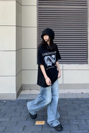 Unisex Retro High Street Heavyweight Cotton T-Shirt - Loose Fit Short Sleeve American Style Top