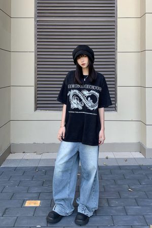 Unisex Retro High Street Heavyweight Cotton T-Shirt - Loose Fit Short Sleeve American Style Top