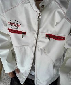 Unisex Retro High Street Motorcycle Jacket - Loose-Fitting PU Leather Coat, Vintage Style for Men and Women, Trendy Fashion