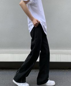 Unisex Retro Legal Alien Design Black Jeans - Casual Clean Fit Long Pants for 90s American Trendy Style