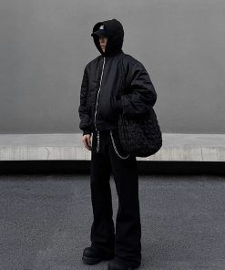 Unisex Retro Reversible Camouflage Cotton Bomber Jacket - Thick Warm Winter Flight Coat for Men and Women