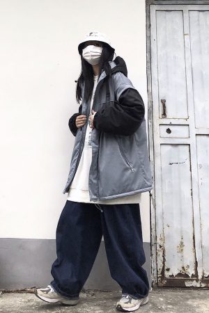 Unisex Retro Spliced Cotton Jacket - Thickened Winter Coat with National Trend Design, Loose Fit, Perfect for Y2K Fashion