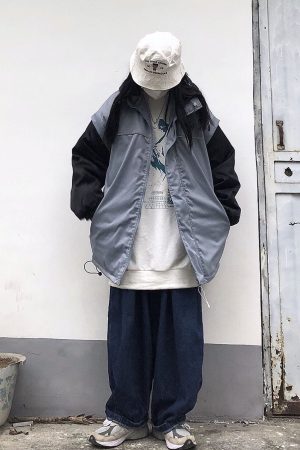 Unisex Retro Spliced Cotton Jacket - Thickened Winter Coat with National Trend Design, Loose Fit, Perfect for Y2K Fashion