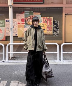 Unisex Tie-Dye Bomber Flight Jacket - Faux Two-Piece Short Coat for Couples - Trendy Spring Autumn Fashion