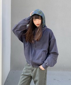 Unisex Vintage Boxy Hoodie Sweatshirt - American Cleanfit Design for Spring and Autumn - Trendy Niche Style