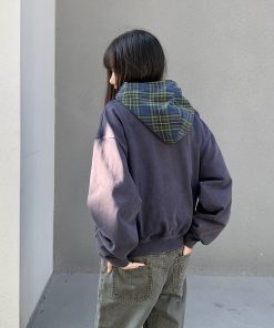 Unisex Vintage Boxy Hoodie Sweatshirt - American Cleanfit Design for Spring and Autumn - Trendy Niche Style