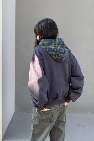 Unisex Vintage Boxy Hoodie Sweatshirt - American Cleanfit Design for Spring and Autumn - Trendy Niche Style