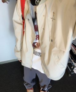 Unisex Zipper Work Jacket - Trendy American High Street Design, Spring Autumn Pilot Style, Couples Baseball Jacket