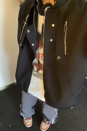 Unisex Zipper Work Jacket - Trendy American High Street Design, Spring Autumn Pilot Style, Couples Baseball Jacket
