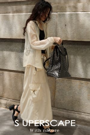 UPF50+ UV Protection Outdoor Work Skirt for Women, Cool Feeling Design with Back Slit, Perfect for Summer Activities