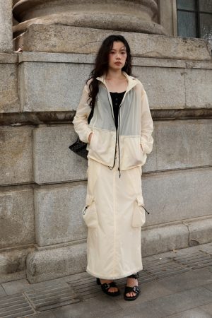 UPF50+ UV Protection Outdoor Work Skirt for Women, Cool Feeling Design with Back Slit, Perfect for Summer Activities