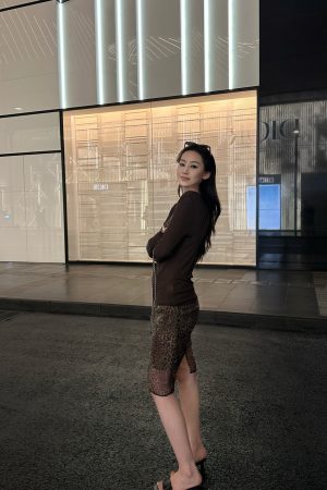 Urban Lady Leopard Print Fishtail Short Skirt - Straight Tube Design for a Chic Look, Perfect for 90s and Y2K Fashion Lovers
