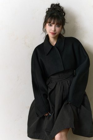 V-neck Backless Little Black Cocktail Dress for Women - Waist-Cinching Slimming High-End Feel Long Dress