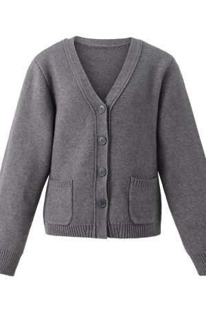V-Neck Drop Shoulder Knitted Cardigan Sweater Coat for Women - Cozy High-End Feel, Autumn Winter Fashion