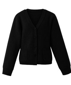 V-Neck Drop Shoulder Knitted Cardigan Sweater Coat for Women - Cozy High-End Feel, Autumn Winter Fashion