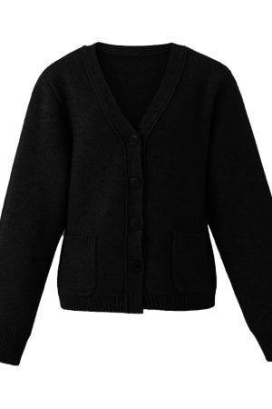 V-Neck Drop Shoulder Knitted Cardigan Sweater Coat for Women - Cozy High-End Feel, Autumn Winter Fashion