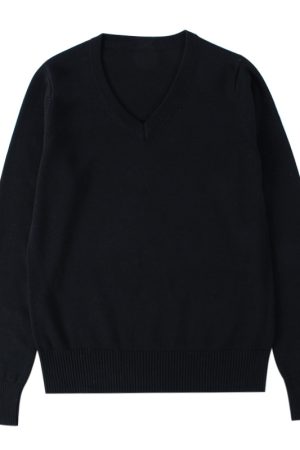 V-Neck Long Sleeve Pudding Bear Pullover Sweater - Women's Loose Fit Early Autumn College Style Versatile Layer