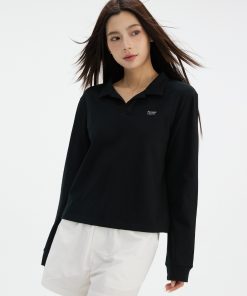 V-neck Long Sleeve T-shirt for Women - Casual Commuting Top, Comfortable Solid Color, Loose Fit, Fashion Essential