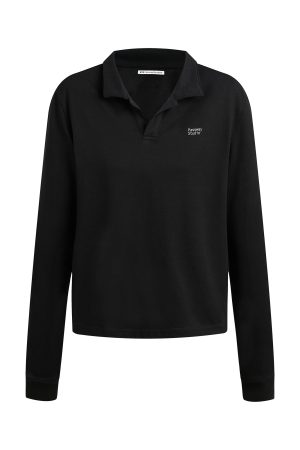 V-neck Long Sleeve T-shirt for Women - Casual Commuting Top, Comfortable Solid Color, Loose Fit, Fashion Essential