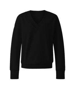 V-Neck Loose Long Sleeve Sweatshirt and Skirt Set - Casual Women's Pullover and Skirt Outfit for Relaxed Style