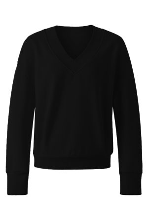 V-Neck Loose Long Sleeve Sweatshirt and Skirt Set - Casual Women's Pullover and Skirt Outfit for Relaxed Style