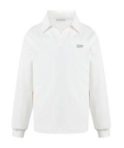 V-Neck Pullover Sweatshirt with Polo Collar - Casual Loose Fit Long Sleeve for Spring & Autumn - Effortless Style for Everyday Wear