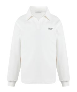 V-Neck Pullover Sweatshirt with Polo Collar - Casual Loose Fit Long Sleeve for Spring & Autumn - Effortless Style for Everyday Wear