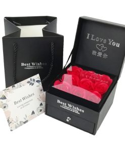 Valentine's Day Jewelry Gift Box with 9 Roses, Bracelet, Ring, Necklace, and Earrings for Romantic Gifts