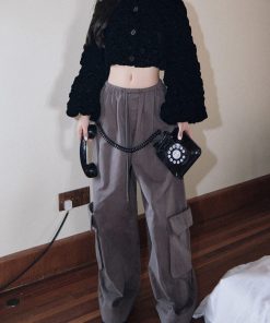 Velvet Cotton Coat with Stand-Up Collar, Loose Fit, Slimming Effect - Stylish Warm Short Top for Chic Fall Looks