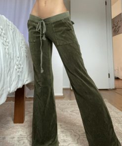 Velvet Hooded Zipper Jacket with Flared Pants Set for Women - Autumn Winter Two-Piece Outfit, Trendy Casual Style