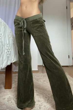 Velvet Hooded Zipper Jacket with Flared Pants Set for Women - Autumn Winter Two-Piece Outfit, Trendy Casual Style