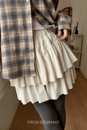Velvet Mini Skirt for Women - Ballet Inspired Winter Style, Limited Edition Korean Fashion