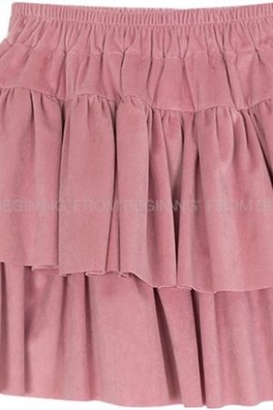 Velvet Mini Skirt for Women - Ballet Inspired Winter Style, Limited Edition Korean Fashion