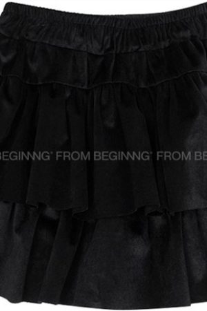 Velvet Mini Skirt for Women - Ballet Inspired Winter Style, Limited Edition Korean Fashion