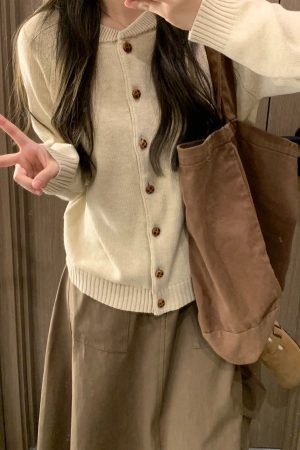 Versatile All-Cotton Color-Woven Checkered V-Neck Vest for Women - Loose Simple Elegant Layering Piece for Autumn 2025