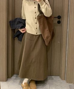 Versatile All-Cotton Color-Woven Checkered V-Neck Vest for Women - Loose Simple Elegant Layering Piece for Autumn 2025