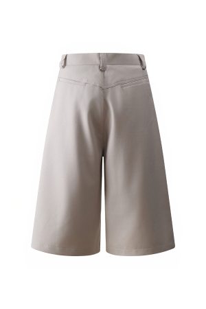 Versatile American-Style Minimalist Three-Quarter Wide-Leg Summer Trousers - High-End Casual Straight-Leg Shorts for Effortless Style