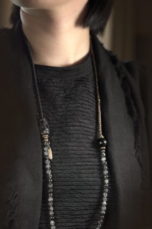 Versatile Black Sandalwood Beaded Bracelet for Men and Women - Unique Mixed Design Jewelry for Everyday Style