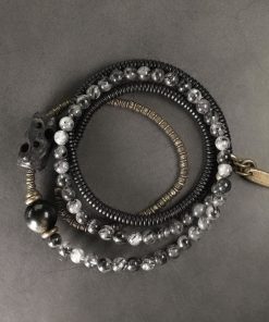 Versatile Black Sandalwood Beaded Bracelet for Men and Women - Unique Mixed Design Jewelry for Everyday Style