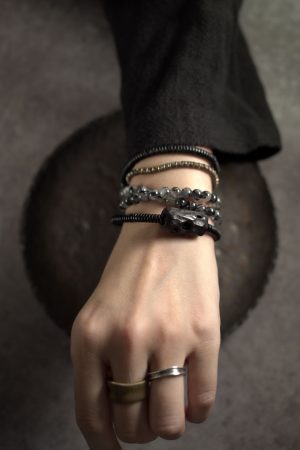 Versatile Black Sandalwood Beaded Bracelet for Men and Women - Unique Mixed Design Jewelry for Everyday Style
