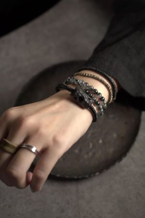 Versatile Black Sandalwood Beaded Bracelet for Men and Women - Unique Mixed Design Jewelry for Everyday Style