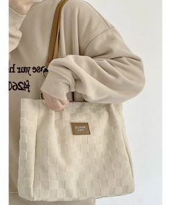 Versatile Canvas Tote Bag for Women - Large Capacity High-End Handheld & Shoulder Bag for Class and Commuting - 2025 Fashion Style