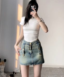 Versatile Niche Belt for Denim Skirt â€“ Stylish Wardrobe Essential to Prevent Malfunctions, Perfect for Y2K and Millennial Looks