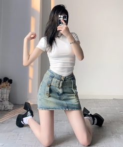Versatile Niche Belt for Denim Skirt â€“ Stylish Wardrobe Essential to Prevent Malfunctions, Perfect for Y2K and Millennial Looks