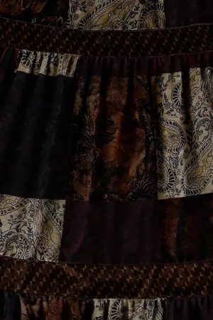 Versatile Style, Summer Outfits Layers - Fairycore Patchwork Maxi Skirt