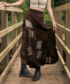 Versatile Style, Summer Outfits Layers - Fairycore Patchwork Maxi Skirt