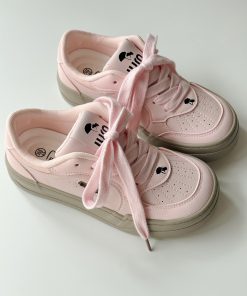 Versatile Thick-Soled White Sneakers for Women - Retro American Style 2025 Training Shoes, Trendy Y2K Fashion Footwear