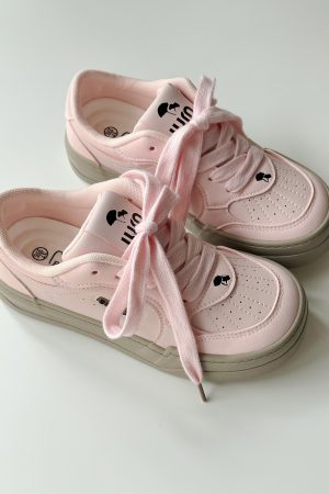 Versatile Thick-Soled White Sneakers for Women - Retro American Style 2025 Training Shoes, Trendy Y2K Fashion Footwear