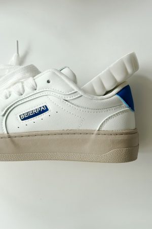 Versatile Thick-Soled White Sneakers for Women - Retro American Style 2025 Training Shoes, Trendy Y2K Fashion Footwear