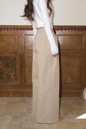 Versatile Wide-Leg Pants for Women - Tencel Cotton, Three-Dimensional, Double-Pleated Design for Autumn and Winter Casual Style